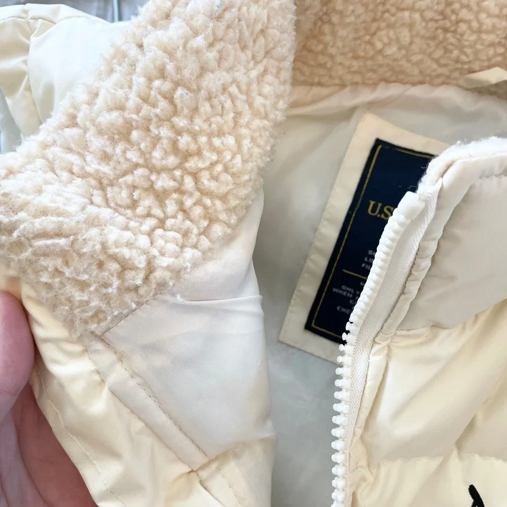 US Polo Assn Puffer Vest Fleece Lined Sleeveless Jacket‎ USPA Logo M Streetwear - Picture 10 of 15